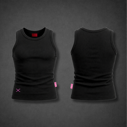 HOL Rose Pink Ribbed Muscle Tee